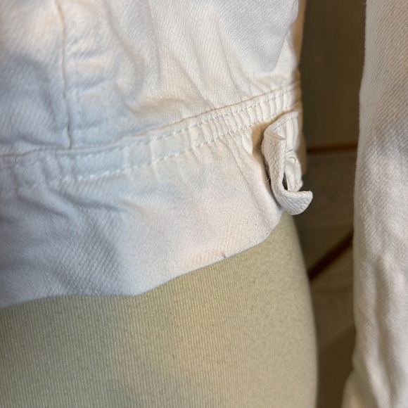Free People Rumors white denim jean trucker jacket Size XS - Picture 10 of 15
